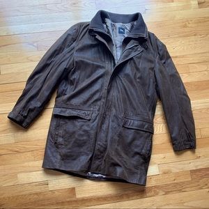 BOSS Hugo Boss Calfskin Leather Jacket Size XL